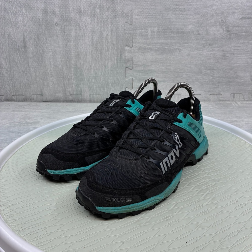 Inov-8 Mudclaw 300 Women's 7.5 Black Teal Trail Running Shoes 2019